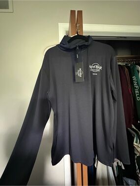 Hard Rock Cafe Navy Quarter-Zip Men’s Pullover